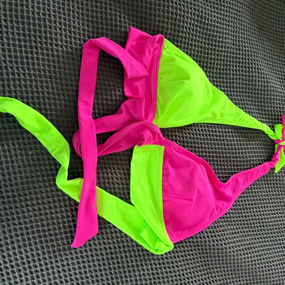 Pink and Green Bikini Set - Picture 3 of 5